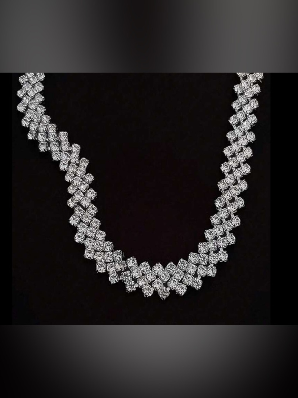 New Vintage Style Crystal Rhinestone Choker Necklace - Picture 14 of 16